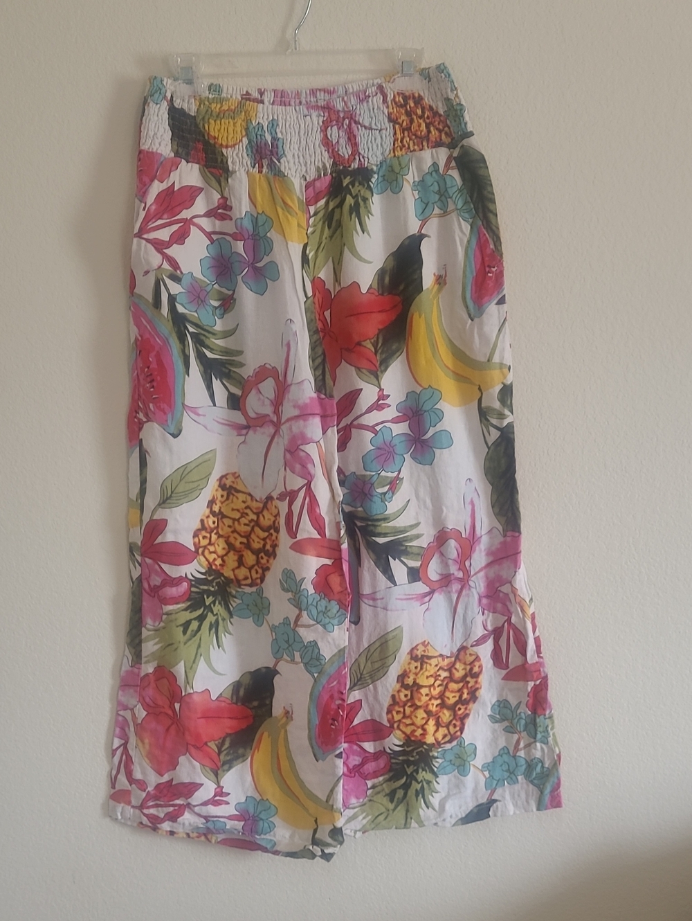 Tahari Tropical Fruit Linen Pants Size XL - Picture 3 of 10